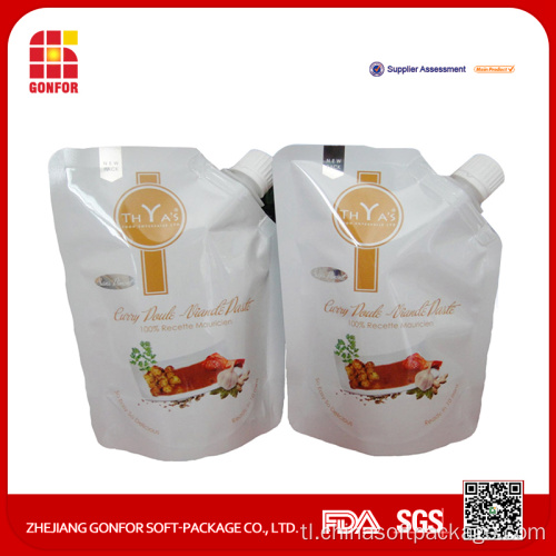 Chilli sauce packaging spouted stand up pouch